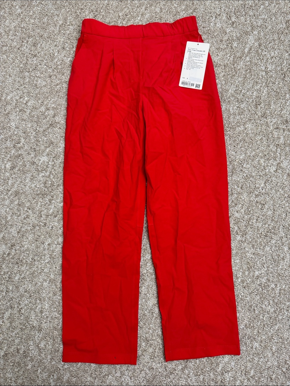 Women's Bright Red Straight-Leg crop